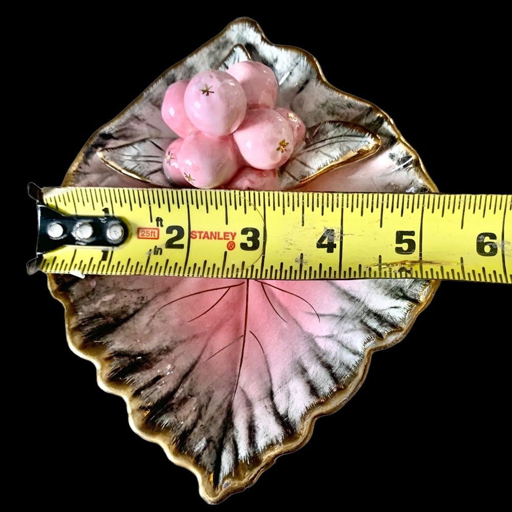 UCAGCO Berries Candy Jewelry Trinket Dish Japan Circa 1950's Pink Vintage - Picture 5 of 6